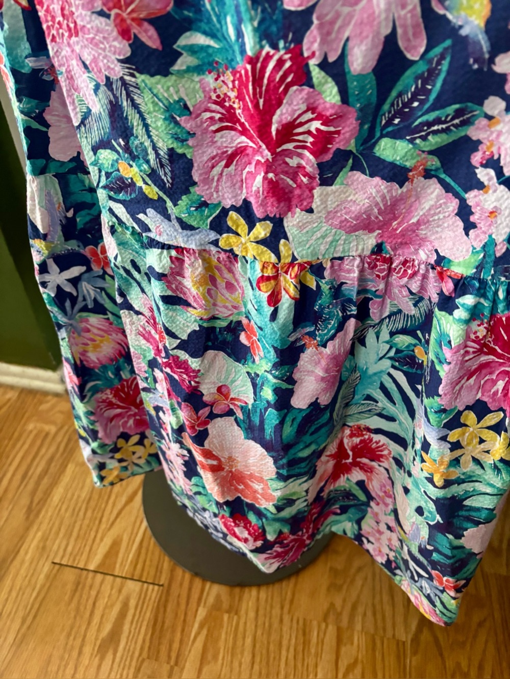 Tommy Bahama Perfectly Paradise Floral Stretch Cotton Midi Dress oversized M - Picture 5 of 12